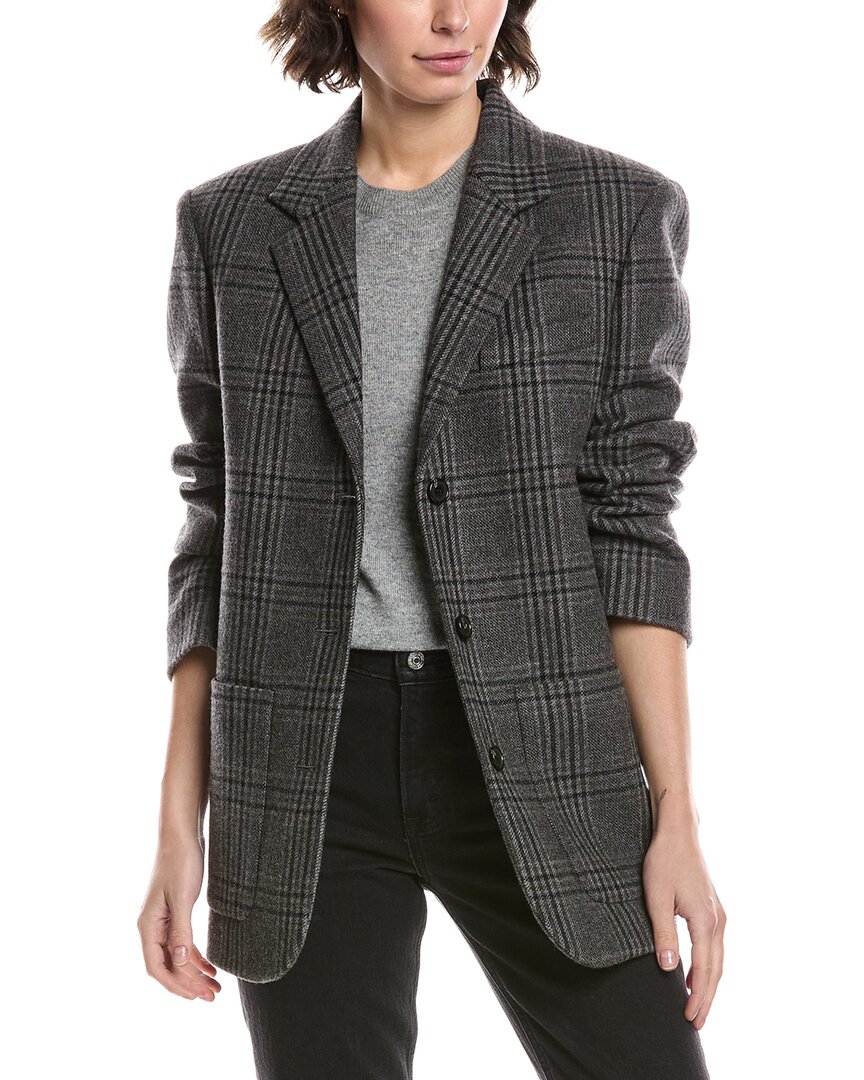 Theory Wool-blend Jacket In Gray