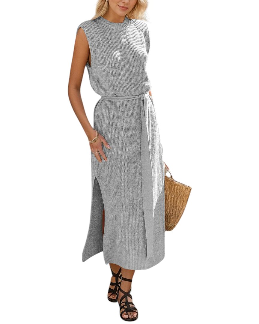 Ariel Tesoro Midi Dress In Gray
