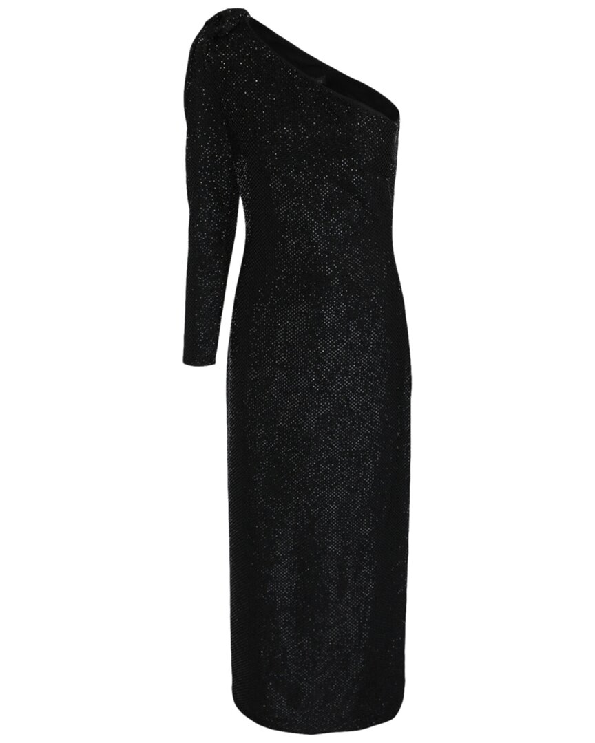 Versace Embellished Silk Evening Gown In Black