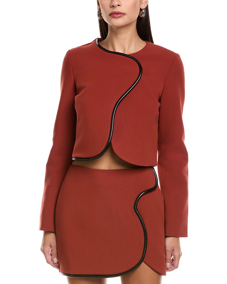 Amanda Uprichard Andie Jacket In Orange