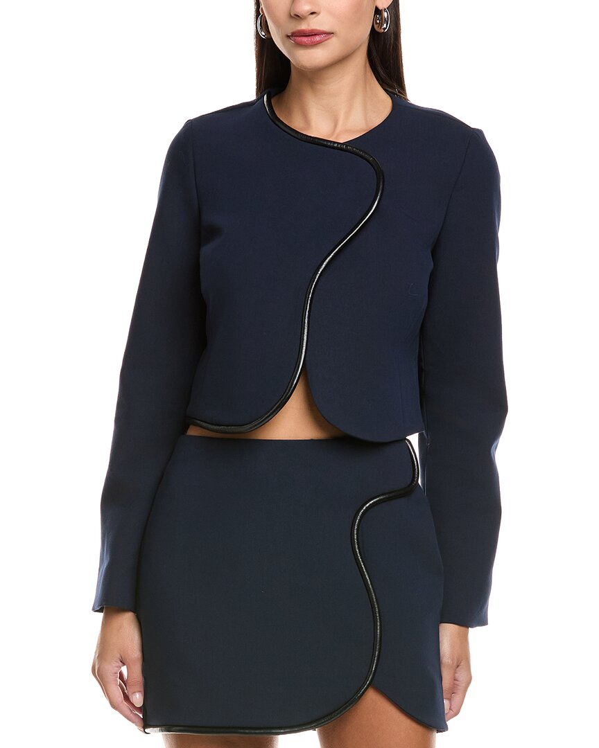 Amanda Uprichard Andie Jacket In Blue