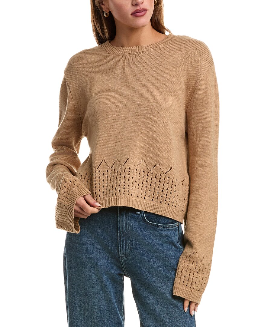 Luxe Always Pointelle Sweater In Neutral