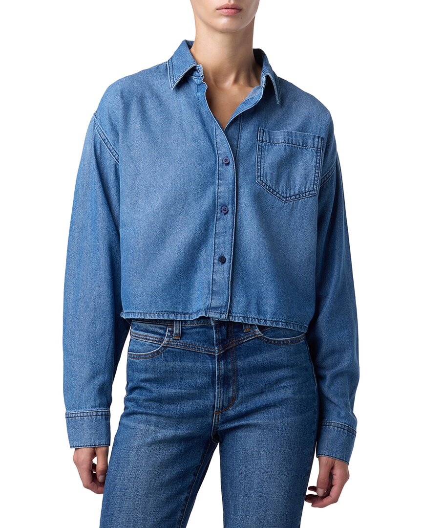 Joe's Jeans Cropped Denim Shirt In Black