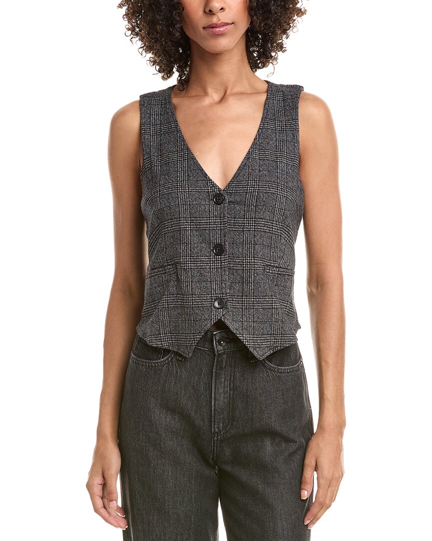Bella Dahl Cinch Back Vest In Gray