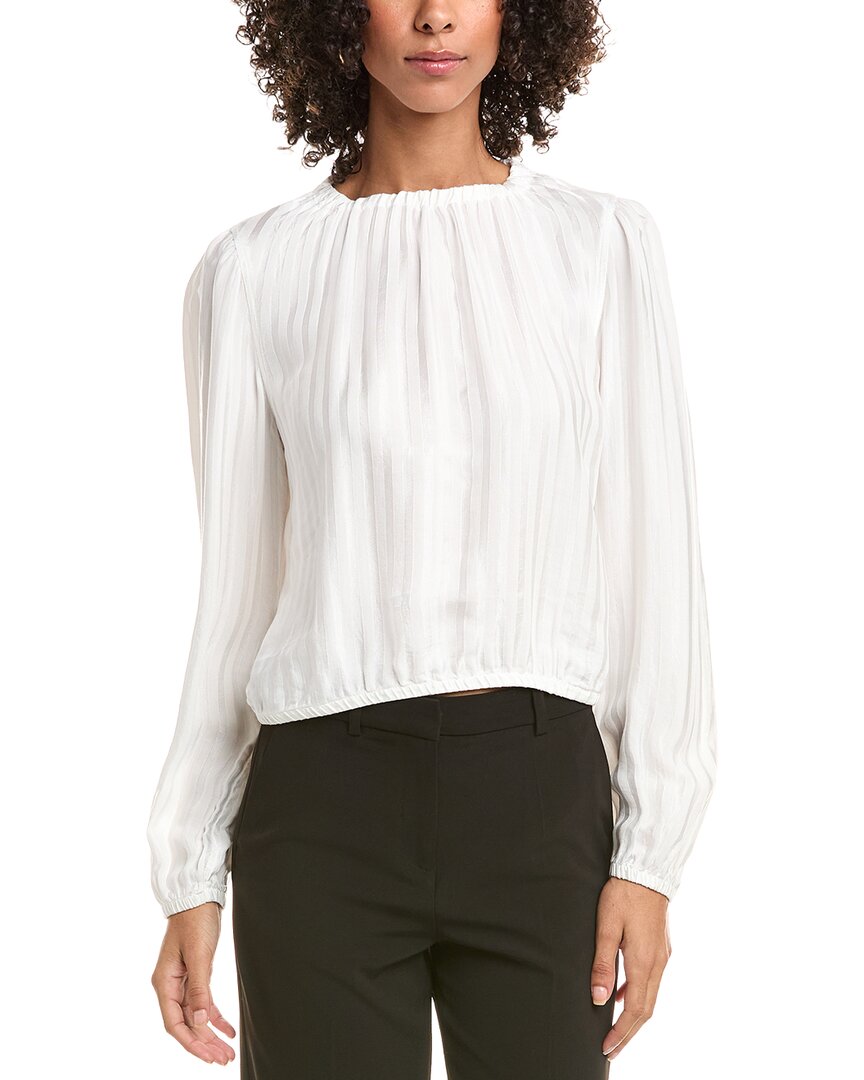 Bella Dahl Elastic Shirred Top In White