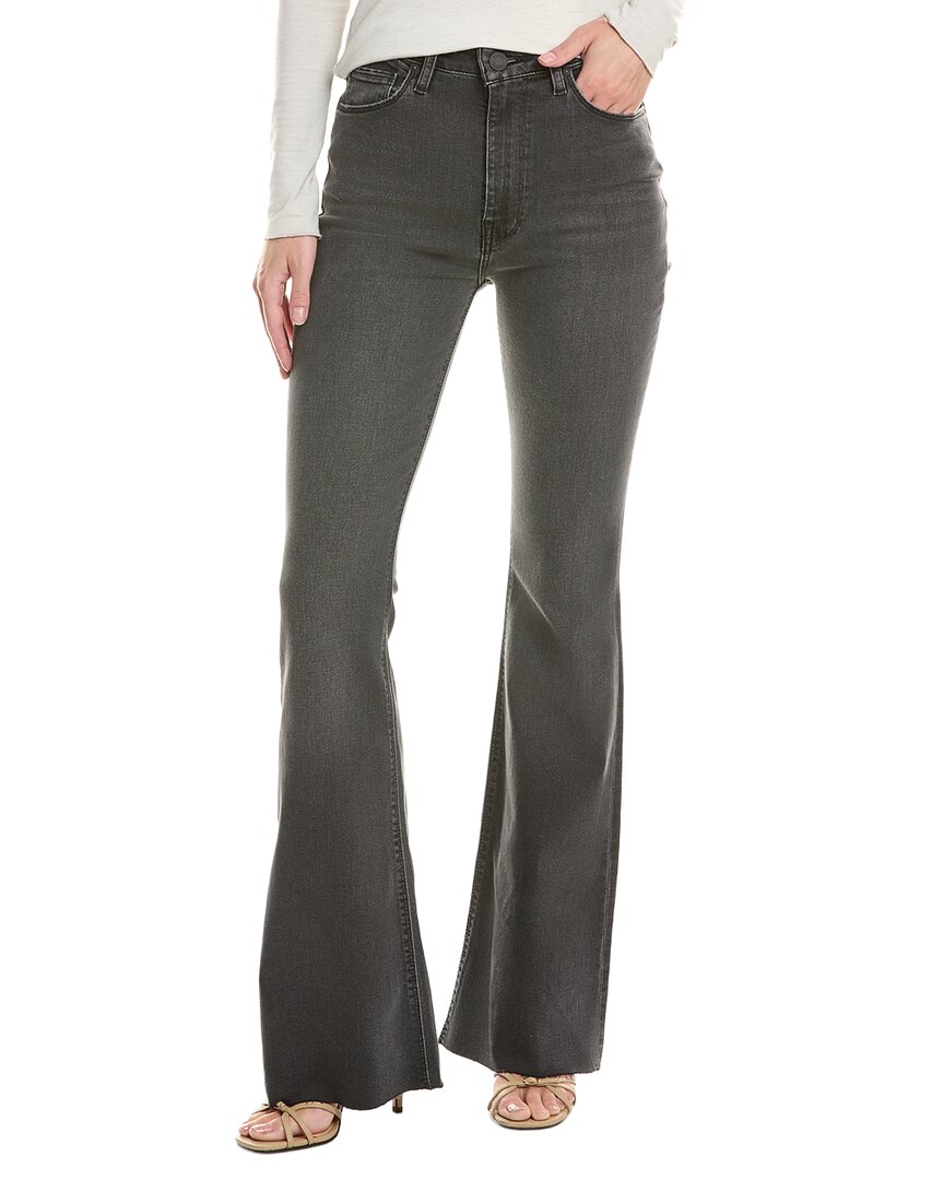 Hudson Jeans Holly High-rise Washed Black Flare Jean In Gray