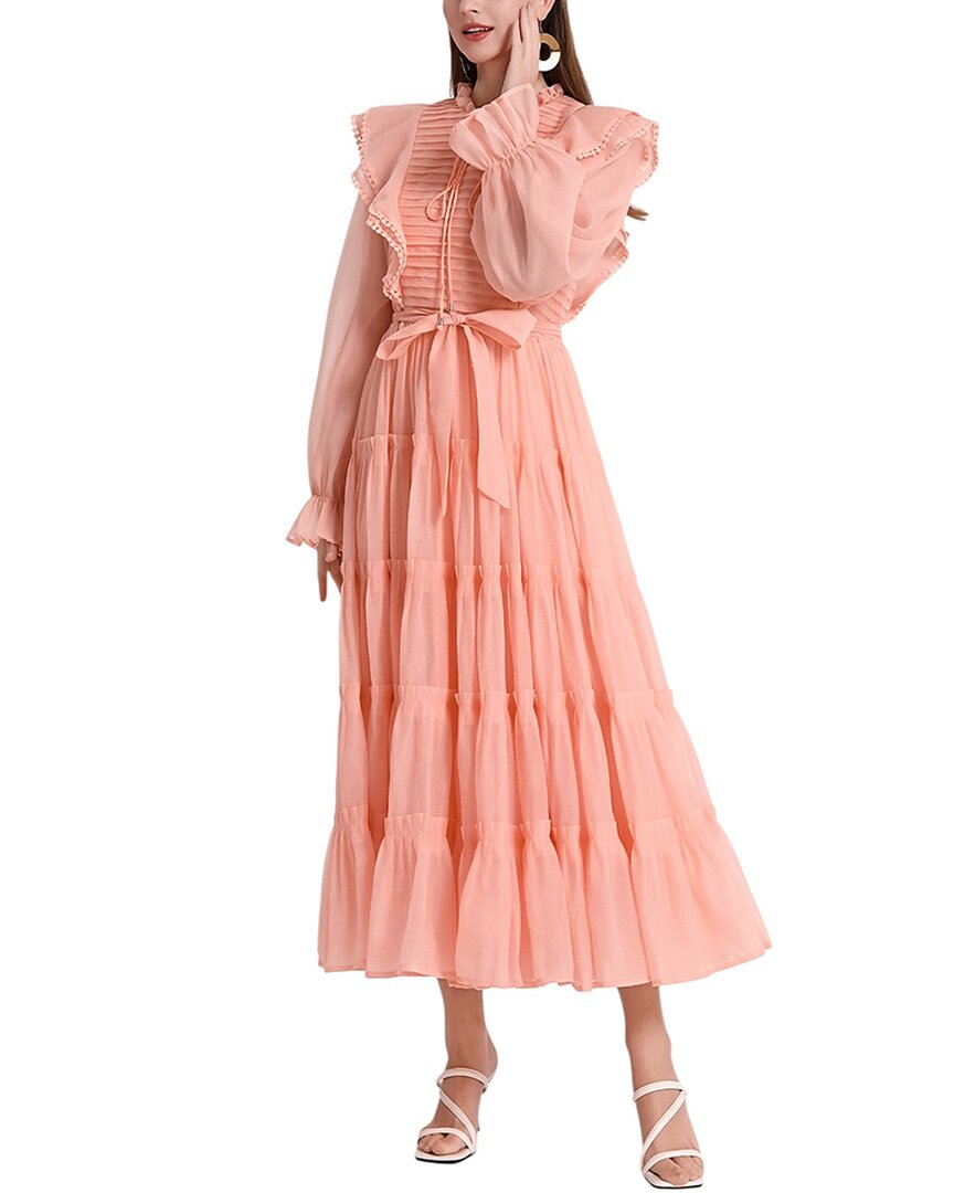 Elaine Midi Dress In Orange