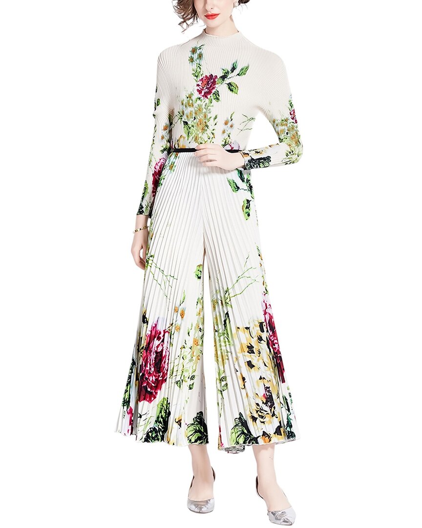 Elaine 2pc Blouse & Pant Set In Multi
