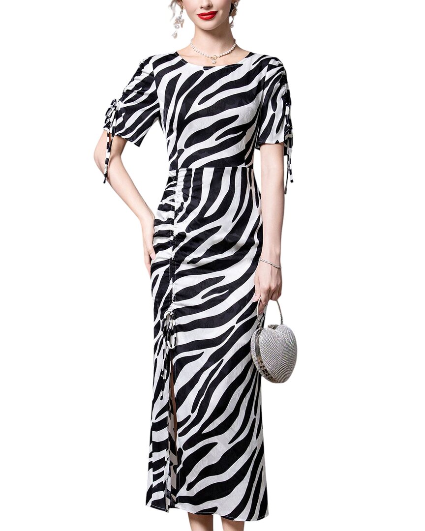 Anette Silk-blend Midi Dress In Black