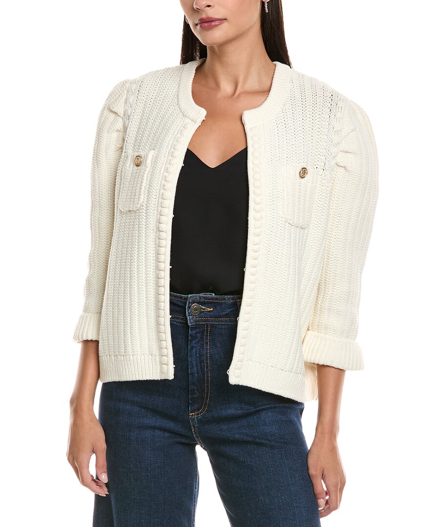 Tyler Boe Tyler Böe Puff Sleeve Knit Jacket In White