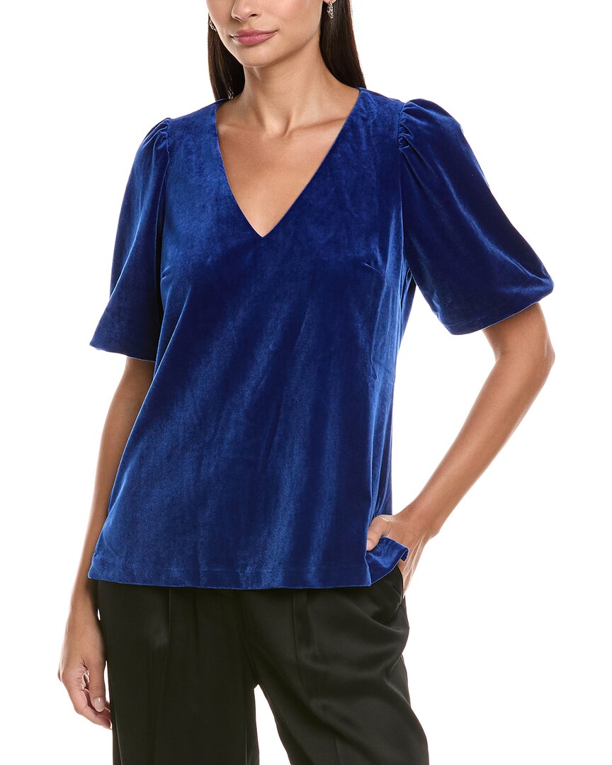 Tyler Boe Tyler Böe Claire Velvet Top In Blue