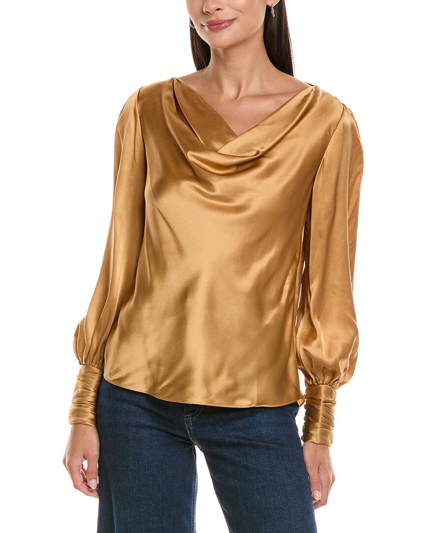 Tyler Boe Tyler Böe Olivia Silk Top In Brown