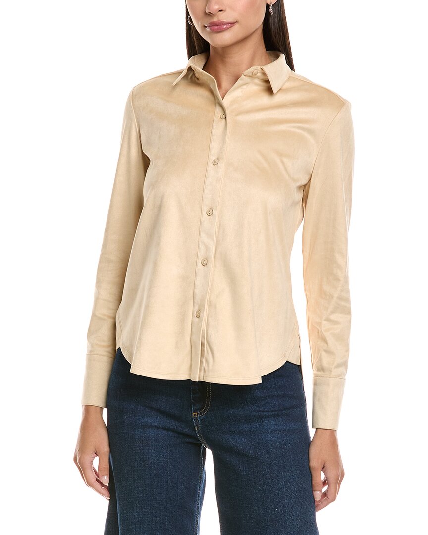 Tyler Boe Tyler Böe Microsuede Club Shirt In Nude