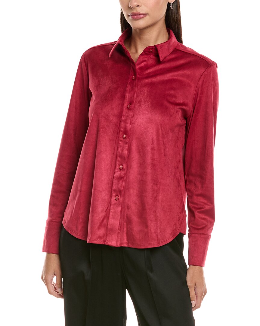 Tyler Boe Tyler Böe Microsuede Club Shirt In Red