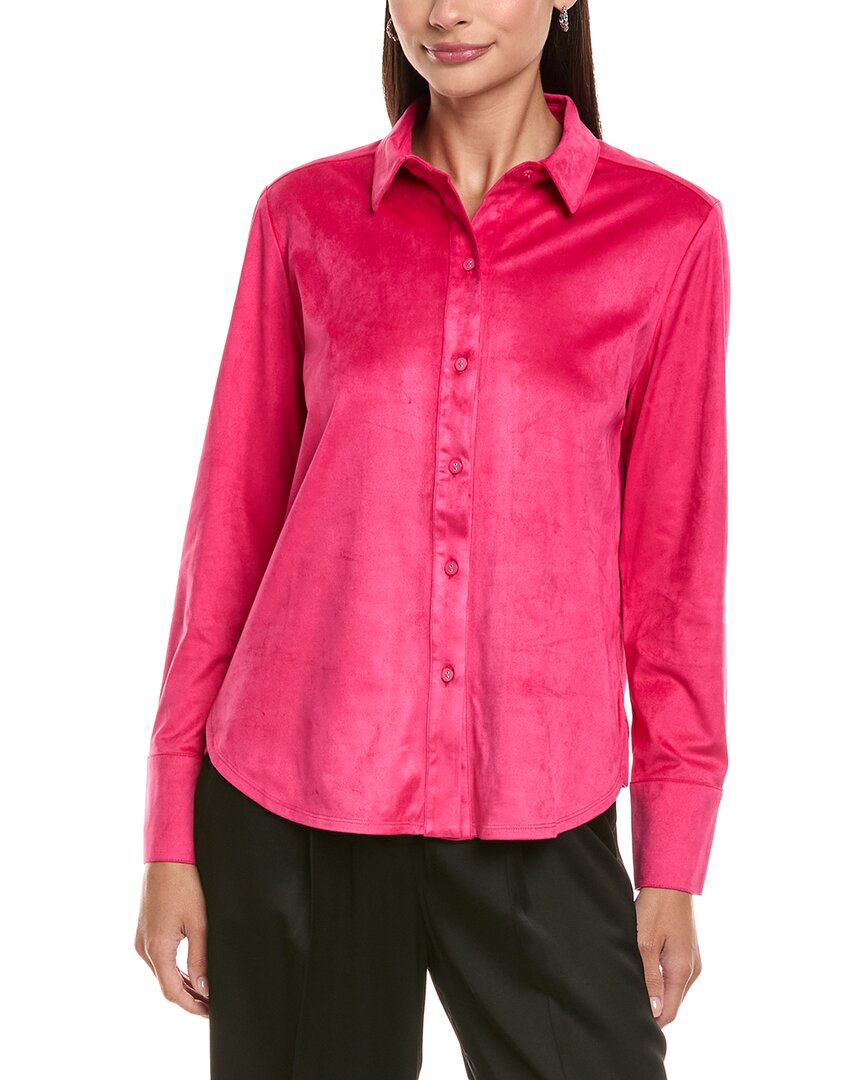 Tyler Boe Tyler Böe Microsuede Club Shirt In Pink
