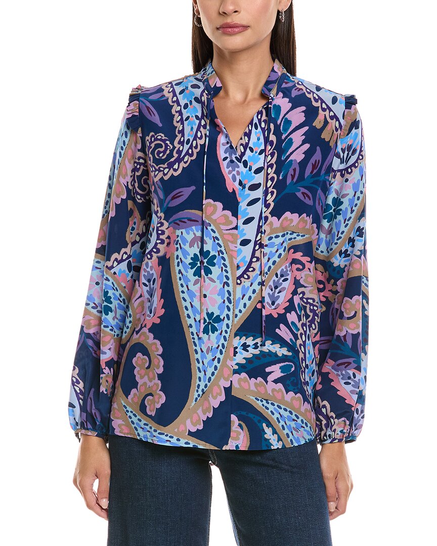 Tyler Boe Tyler Böe Maggie Silk Shirt In Blue