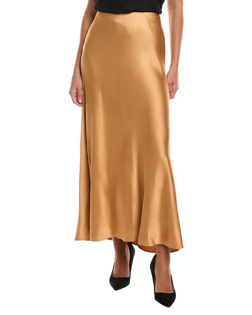 Tyler Boe Edie Charmeuse Maxi Skirt In Brown