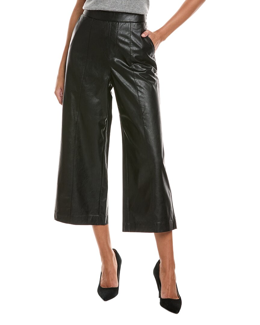 Tyler Boe Payton Vegan Leather Cropped Pant In Black In Black