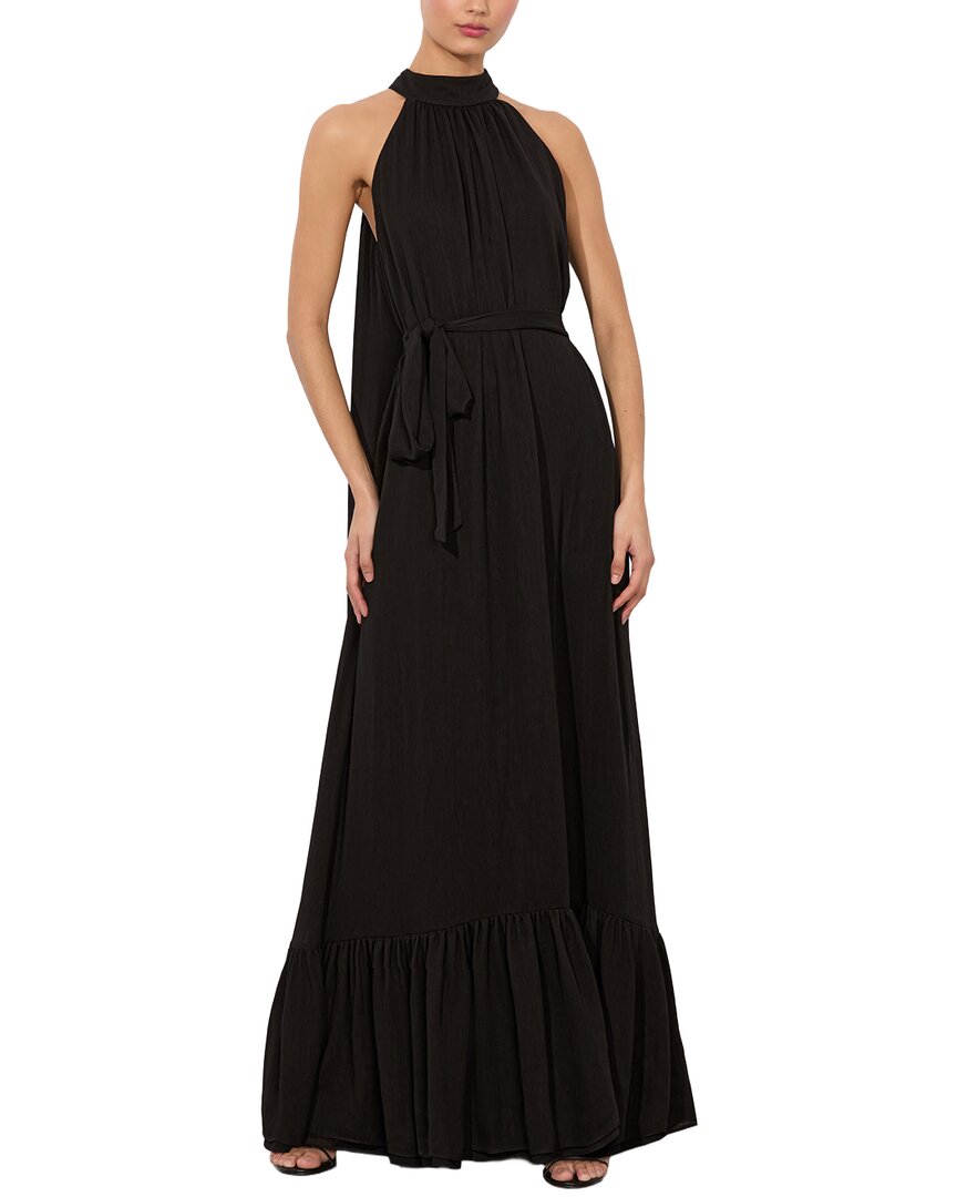 Alice And Olivia Alice + Olivia Jovie Gathered Dress In Black