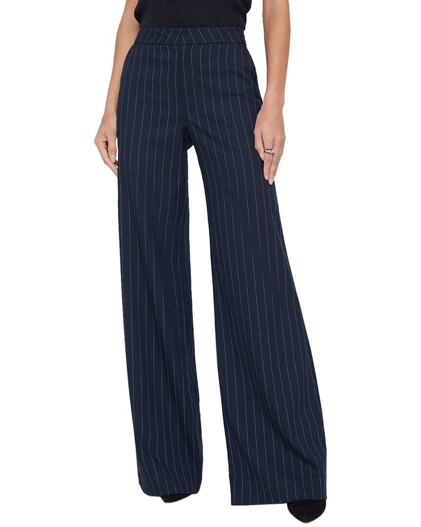L Agence L'agence Allanah Mid Rise Trouser In Blue