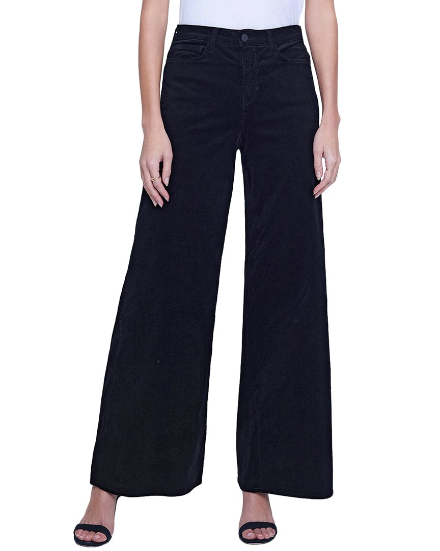 L'agence Maghra High-rise Noir Wide Leg Jean In Black