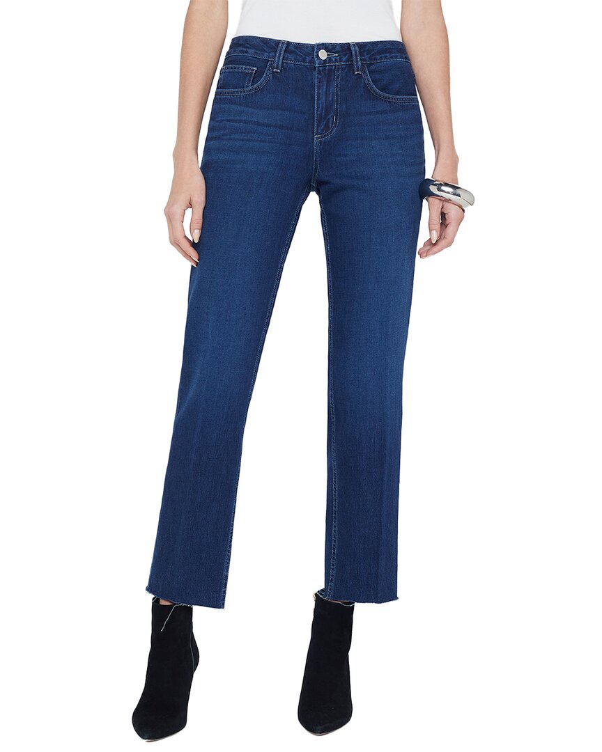 L'agence Mirlana Low-rise Stovepipe Harlan Straight Leg Jean In Blue