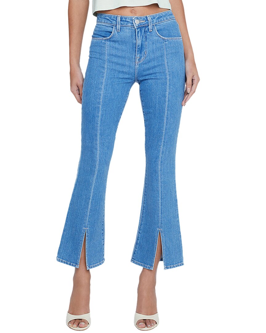 L'agence Rue High-rise Crop Baby Vienna Bootcut Jean In Blue