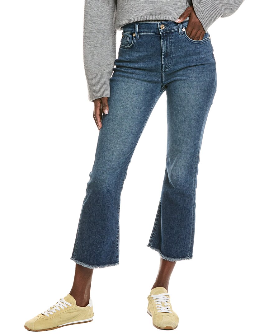 7 For All Mankind High Waist Kick Warrenton Slim Jean In Blue