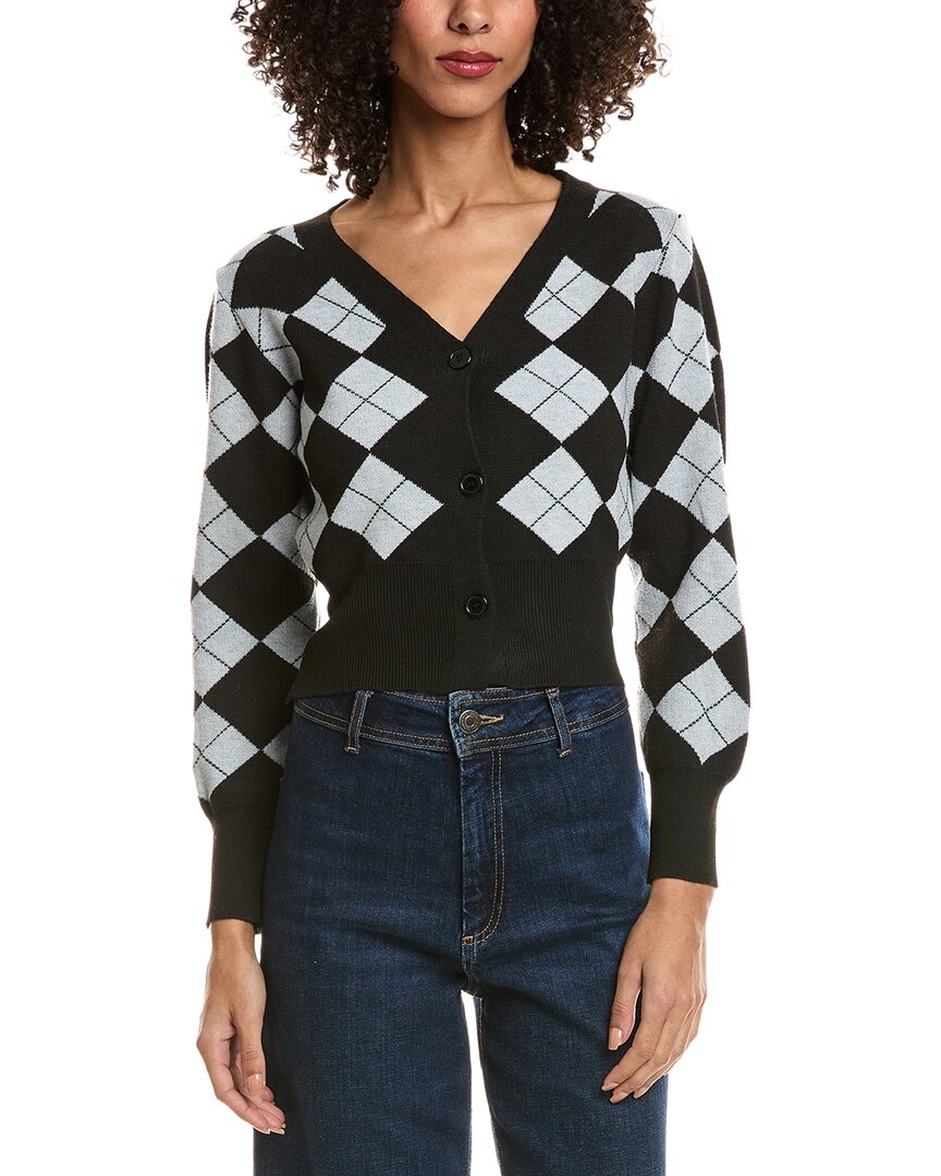 Madison Miles Knit Cardigan In Black