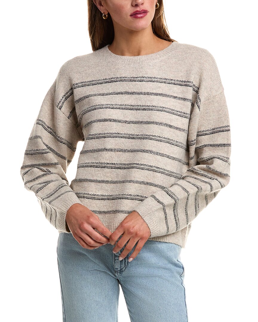 Sadie & Sage Open Windows Striped Sweater In Neutral