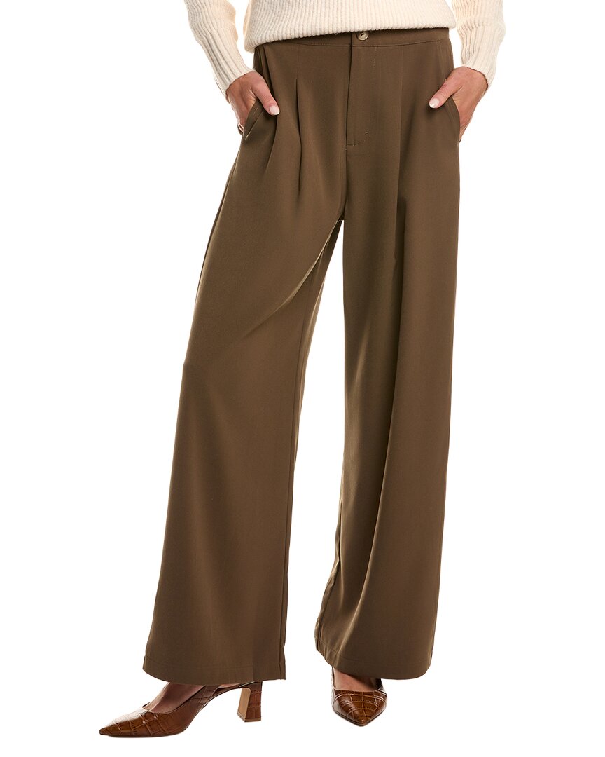 Sadie & Sage Silent Streets Wide Leg Pant In Brown