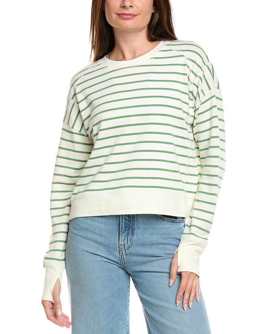 Sweaty Betty After Class Crop Sweatshirt In White