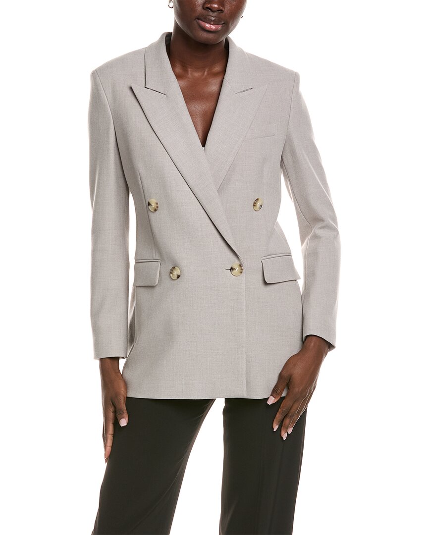 Hugo Boss Regular-fit Jacket In A Heavyweight Wool Blend In Gray