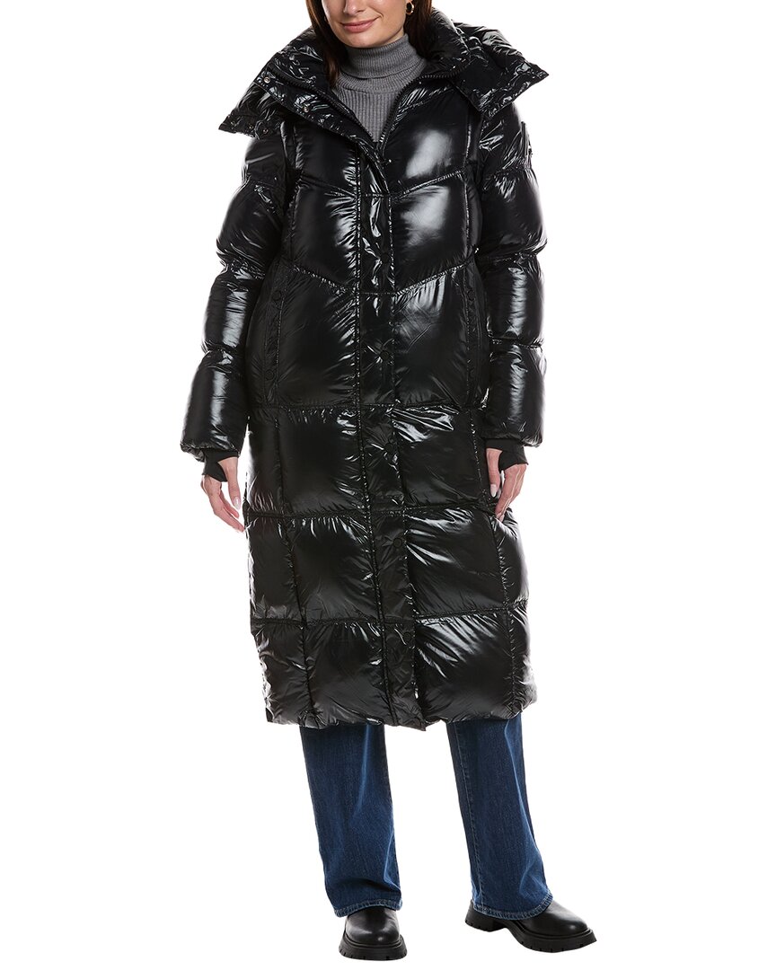 Alpenhaus Meribel Maxi Puffer Coat In Black