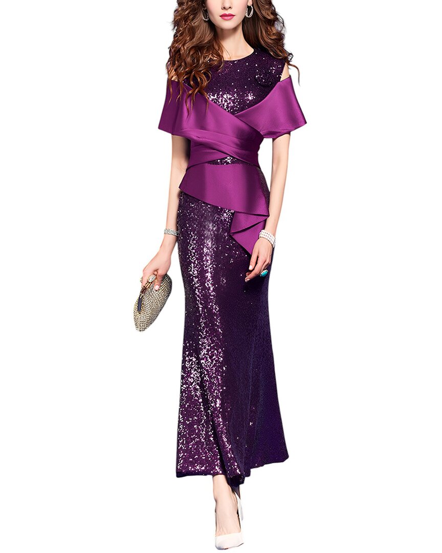 Vera Dolini Maxi Dress In Red