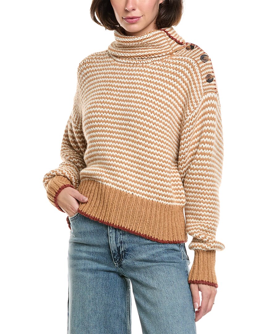 Amo Denim Amo Stefania Alpaca & Wool-blend Sweater In Brown
