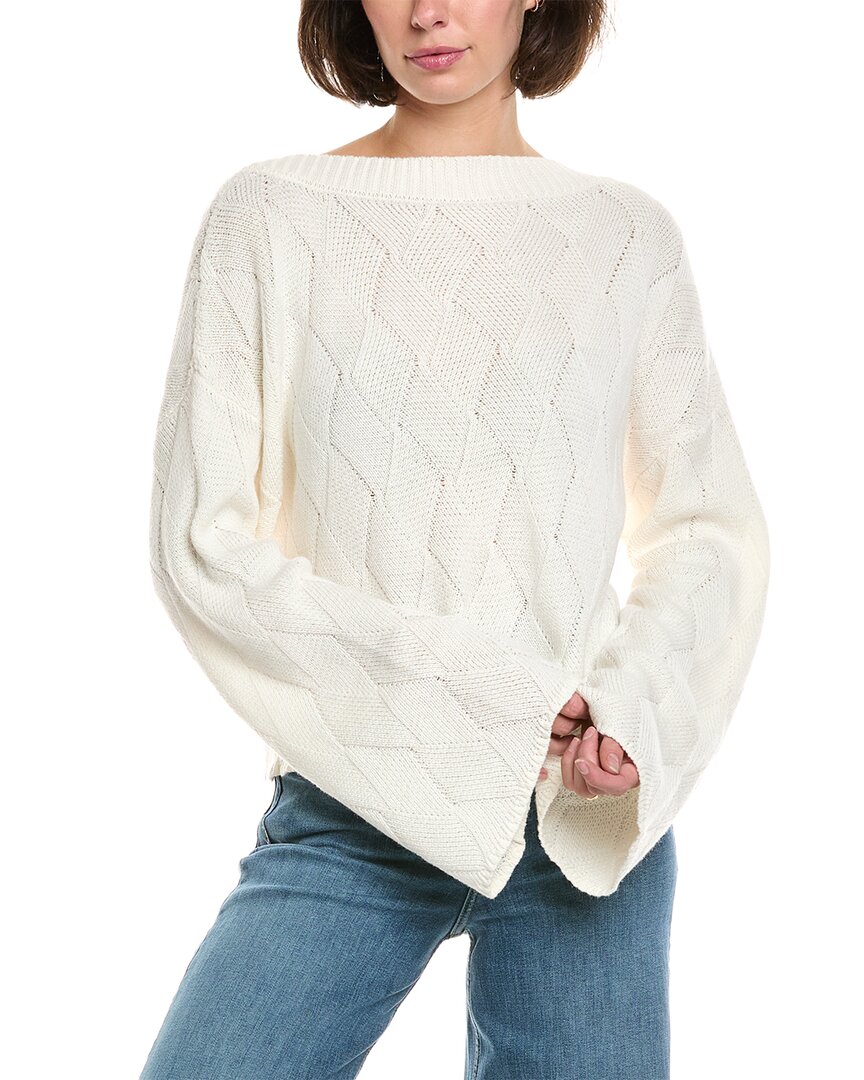 Amo Denim Amo Patchwork Alpaca-blend Sweater In White