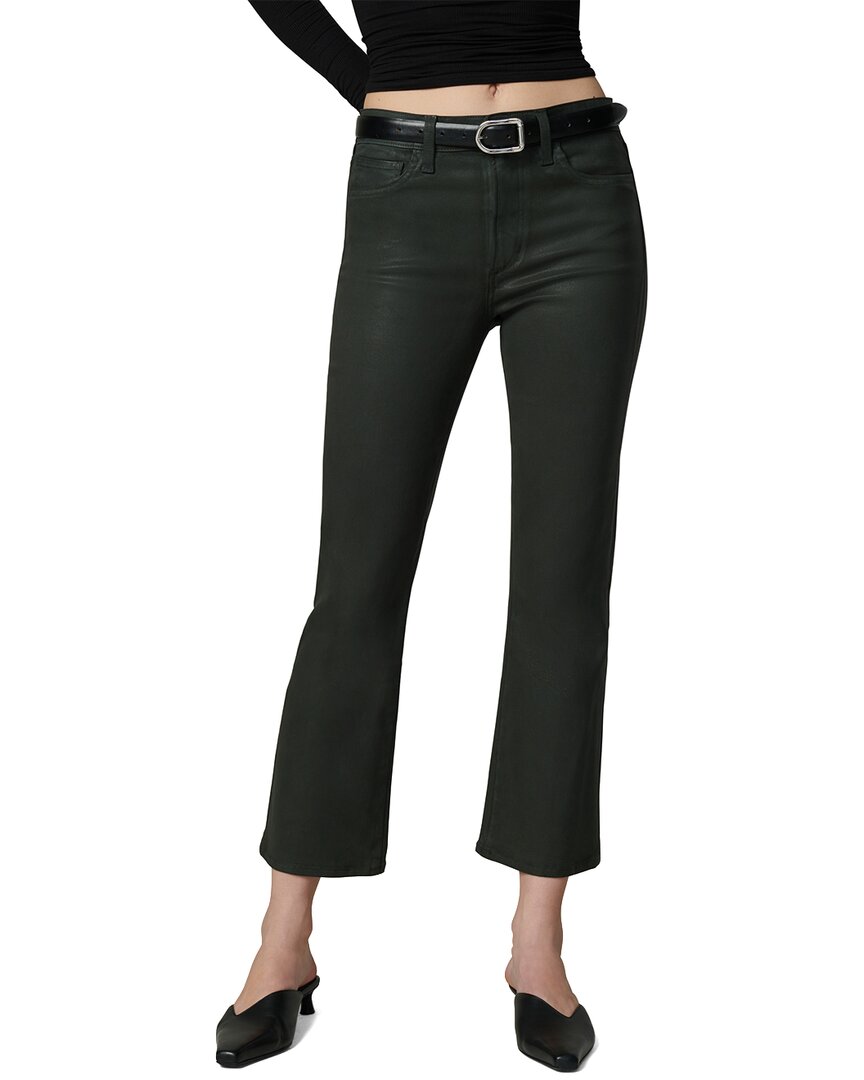 Joe's Jeans The Callie Coated Autumn Forest Cropped Bootcut Jean In Black