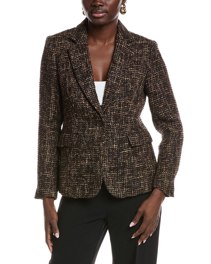 Anne Klein Tweed Jacket In Black