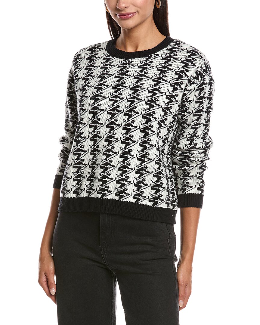 Minnie Rose Skier Cashmere-blend Sweater In Black