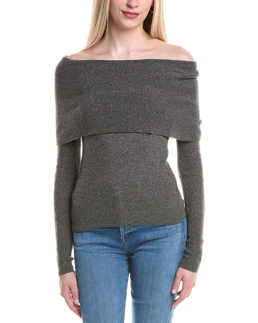 Autumn Cashmere Angelina Cashmere-blend Sweater In Gray