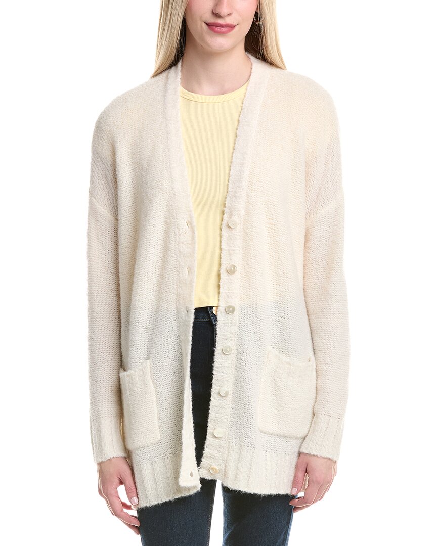 Autumn Cashmere Boucle Oversize Boyfriend Cashmere Cardigan In Neutral