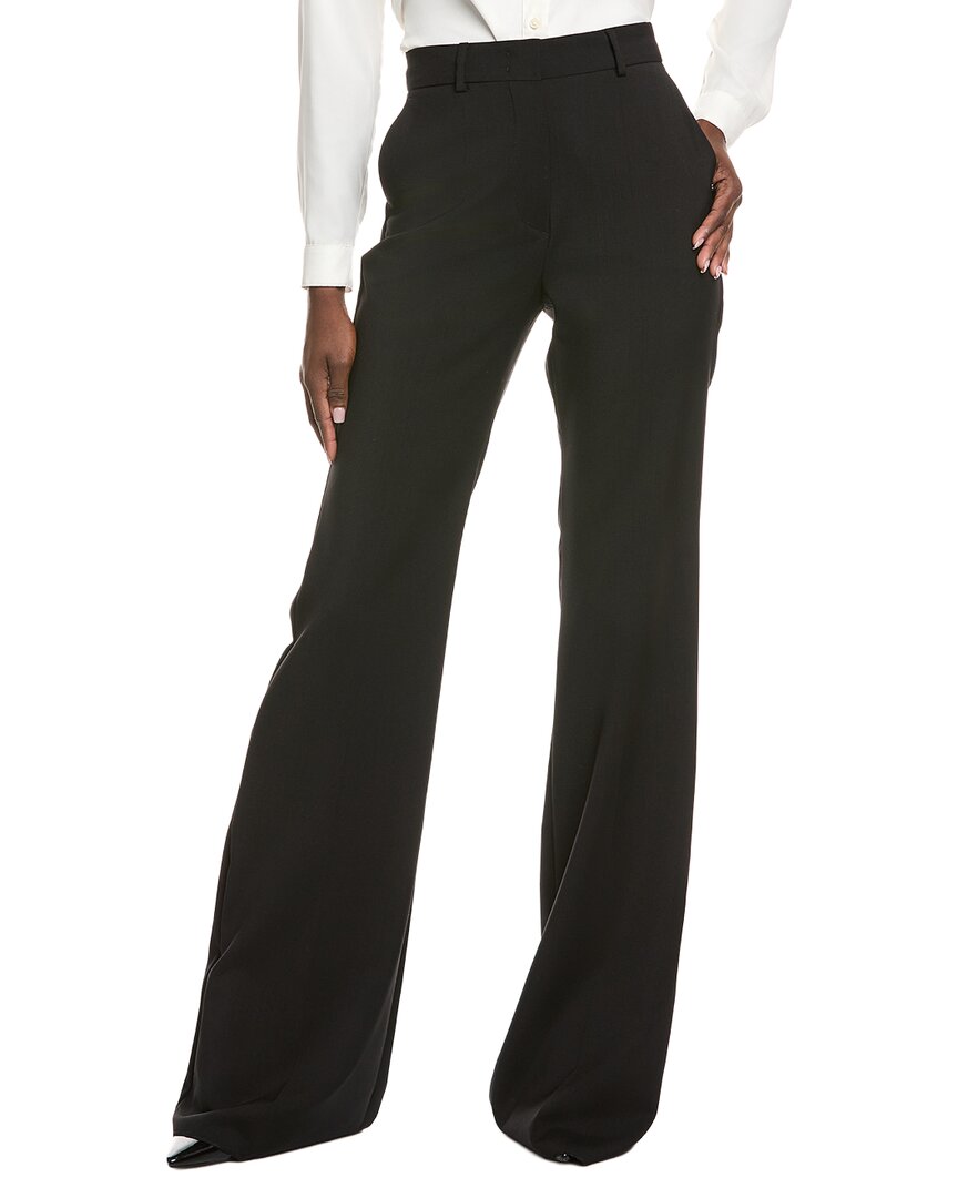 Max Mara Sportmax Hangar Wool Long Trouser In Black