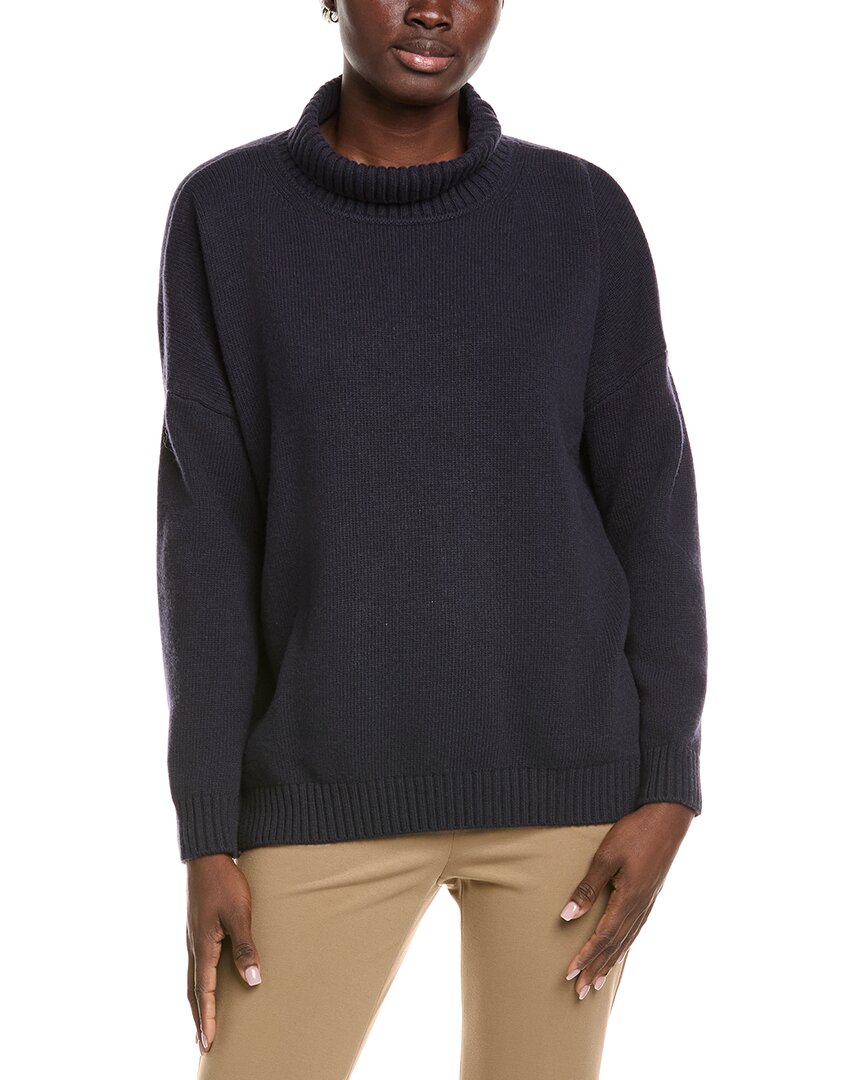 Weekend Max Mara Borgia Wool Turtleneck Sweater In Blue