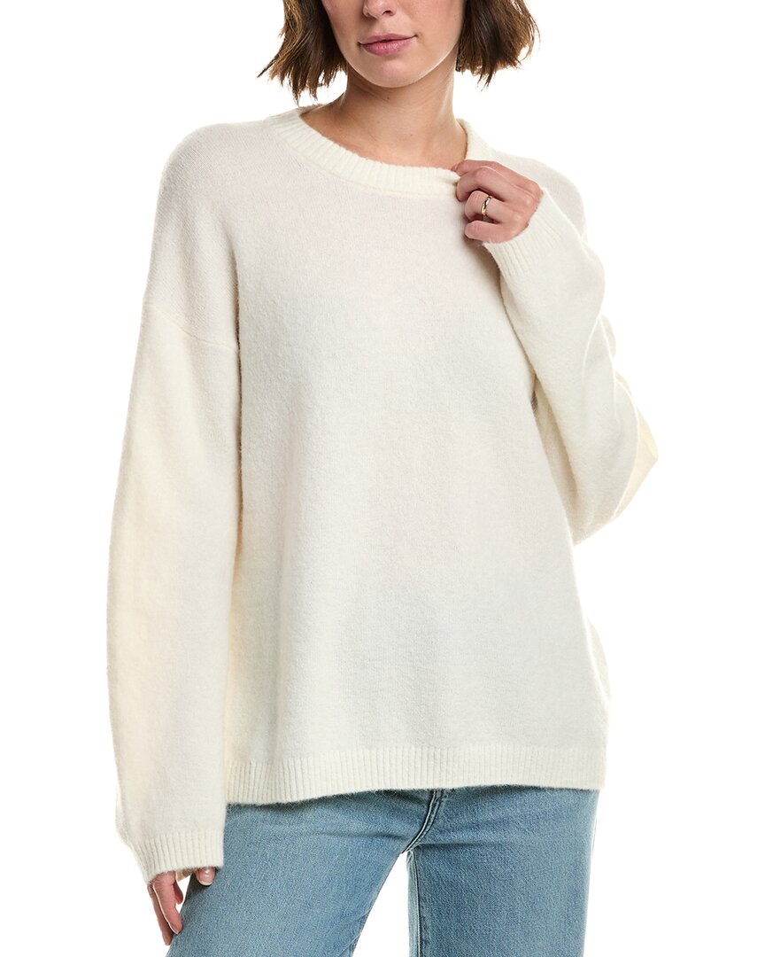 Velvet By Graham & Spencer Lakewood Alpaca & Wool-blend Sweater In White