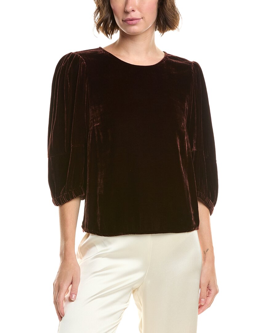 Velvet By Graham & Spencer Nancy Top In Brown