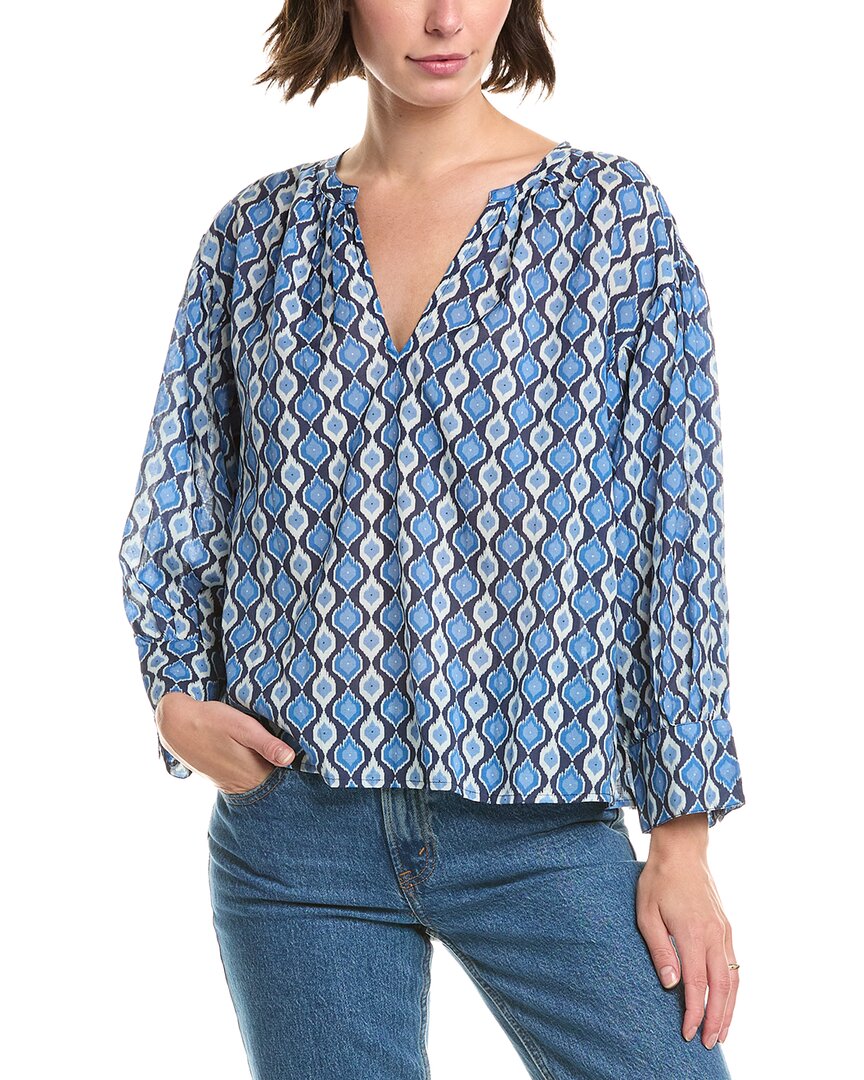 Velvet By Graham & Spencer Keren Top In Blue