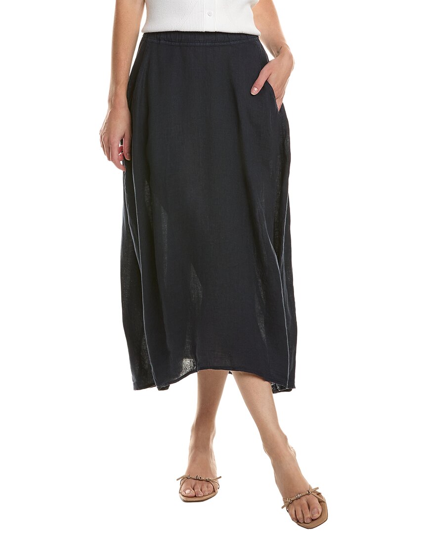 Velvet By Graham & Spencer Linen Midi Skirt In Animal Print