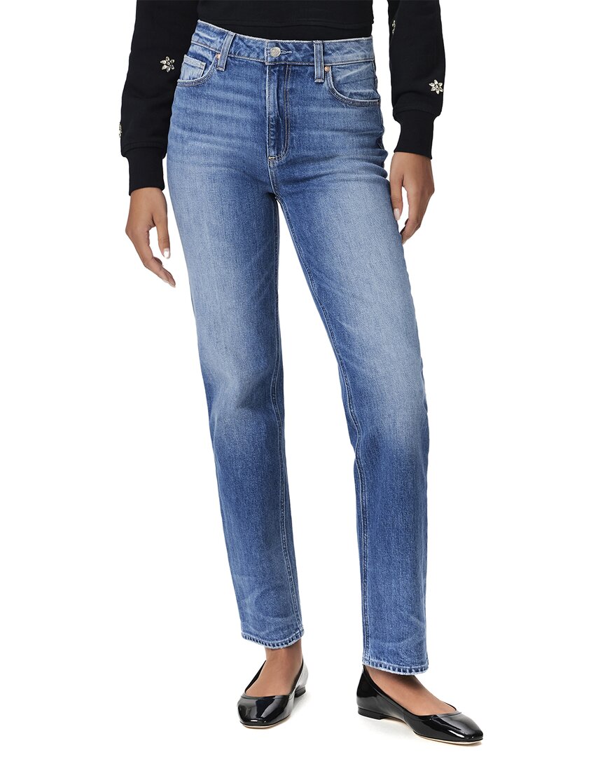 Paige Stella Straight Leg Stronghold Jean In Blue
