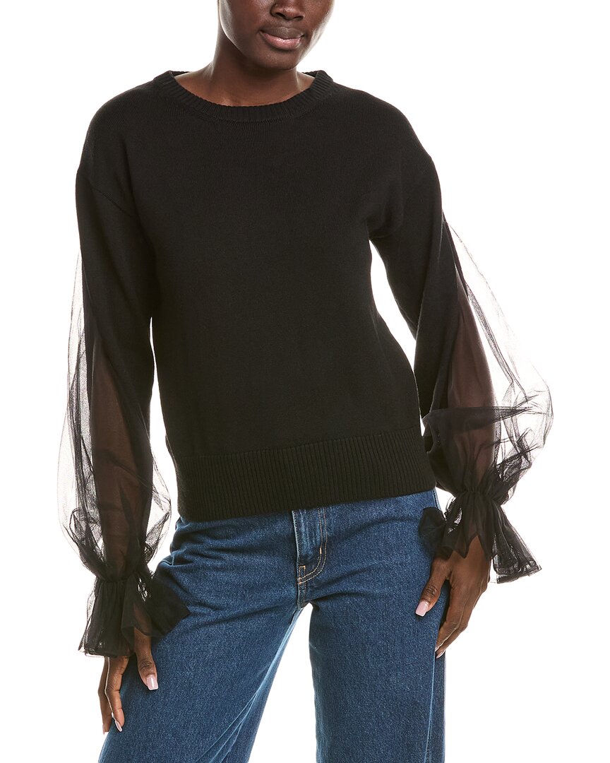 Oscar De La Renta Wool Sweater In Black